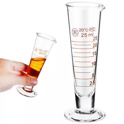  Measuring Cup Glass Measure Cup 25ml Laboratory Measuring Cup Small Measuring • $11.02