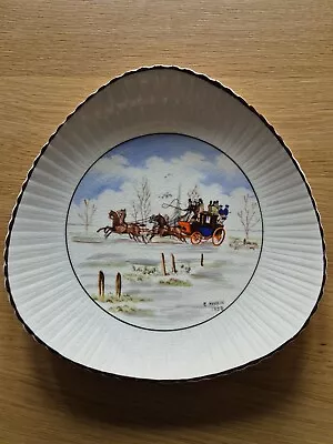 Hand Painted Kelsboro Ware 1958 E Donkin Decorative Coach And Horses Triangle... • £20