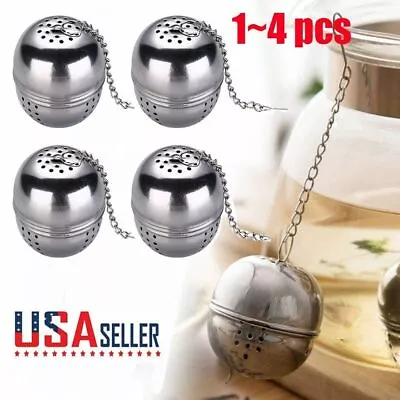 Tea Infuser Ball Mesh Loose Leaf Herb Strainer Stainless Steel Secure Locking • $5.68