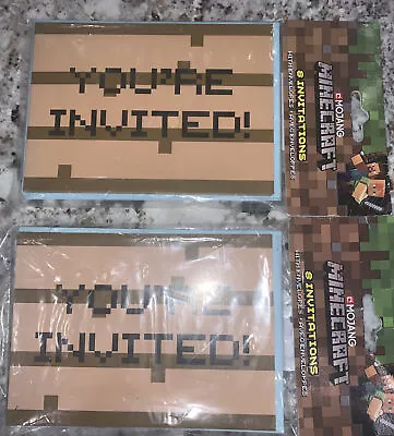 Minecraft Party Invitation Card (you’re Invited)  Mojang. 2 Packs 16 Invitations • $15.99