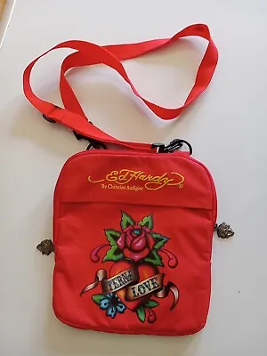 Vintage Red Ed Hardy By: Christian Audigier Eternal Love Crossbody 9.5 ×8.5 ... • $15