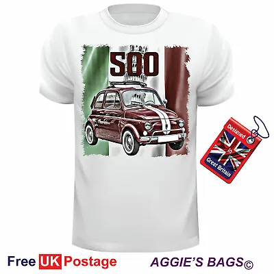 Car Art Classic 500 T Shirt Italian Flag Can Be Personalised Unofficial  • £16.95