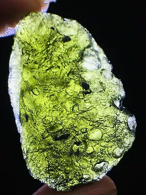 34ct Meteorite Moldavite Green Impact Fragment Meteor Stone Space Asteroid+coa • $0.99