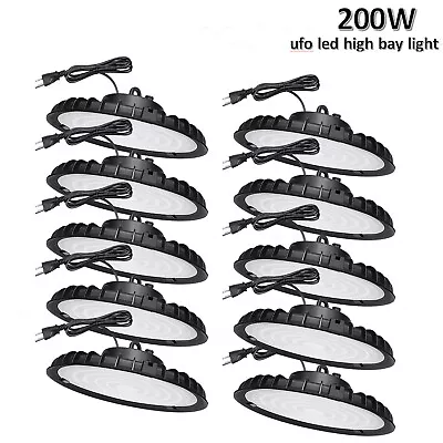 10 Pack 200W UFO LED High Bay Light Factory Warehouse Commercial Light Fixtures • $247.20