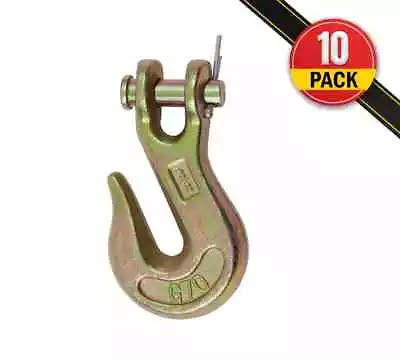 (10 Pack) 3/8 Grade 70 Clevis Grab Hooks Wrecker Tow Chain Flatbed Truck Trailer • $42.99