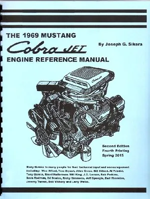 Engine Manual 1969 Ford Mustang 428 Cobra Jet SIGNED CJ SCJ Book Original NOS  • $23.95