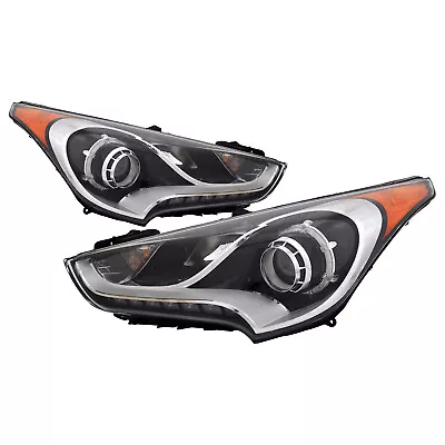 Left And Right Halogen Headlight Set Fits 12-17 Hyundai Veloster CAPA Certified • $781.25