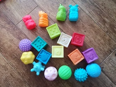 Nuby Baby Sensory Toys - Balls Cubes Animals • £9