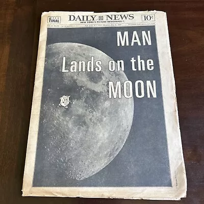 New York Daily News July 21 1969 Man Lands On The Moon Newspaper 32 Pages • $29.99