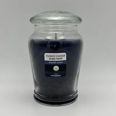 Yankee Candle Simply Home ~ Moonlit Ocean ~ 12 Oz Jar NEW RARE HTF • £36.98