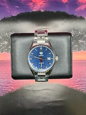TAG HEUER Carrera Quartz 39 Mm Blue Dial Watch WAR1112.BA0601 • $460.69