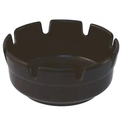 12 Melamine Ashtrays 4  Black Cigarette Ash Tray Pub Ashtray Plastic Garden Pub • £19.26