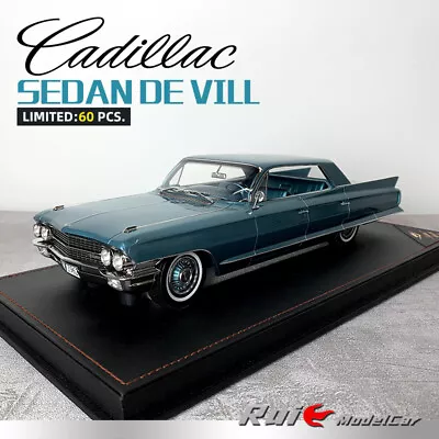 Stamp Models 1:18 Cadillac Sedan De Ville 1962 Green Simulation Resin Car Model • £375.50