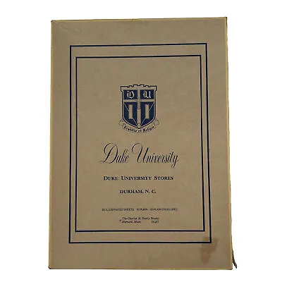 Vintage Duke University Stores Boxed Stationary Branded Brown Paper + Envelopes • $74.69