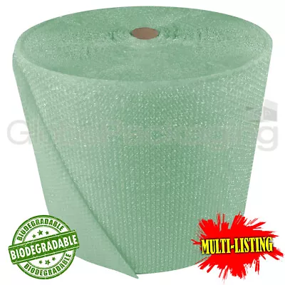 BIODEGRADABLE ECO-FRIENDLY BUBBLE WRAP 400mm 500mm 750mm 1500mm - 10M 50M 75M • £6.98