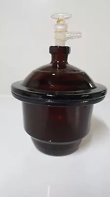 $76 • Buy  Lab Glass Vacuum Desiccator Jar Dryer 120mm Amber New