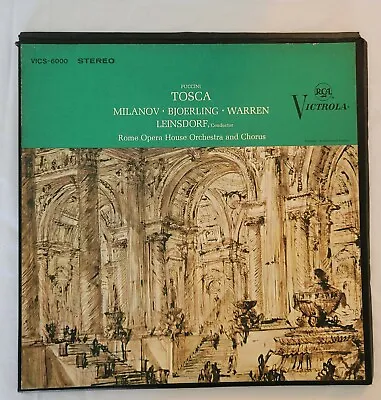 PUCCINI TOSCA Milanov/Bjoerling/Warren/Leinsdorf  - RCA VICTROLA • $19.99