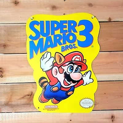 NES Nintendo SUPER MARIO 3 Wall Decor Display Metal Sign Flying Mario 12 ×16   • $26.99