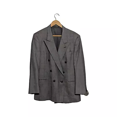 Vintage Christian Dior Monsieur Wool Blazer Suit Jacket Double Breasted Mens 42R • $75