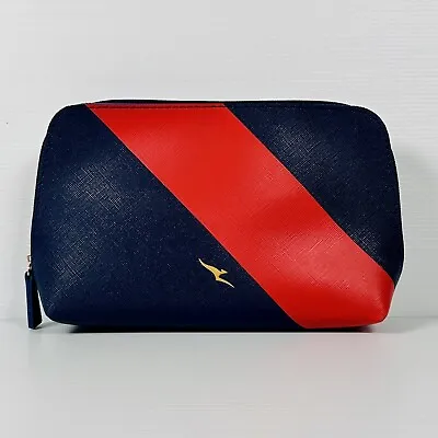 QANTAS 100 Years Decades 2010s Airline Amenity Wash BAG ONLY Navy Blue Red Class • $12.87
