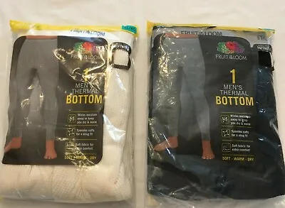 NWT Men Fruit Of Loom Thermal Waffle Base Bottom Drawers Underwear Layer Pant • $14.99