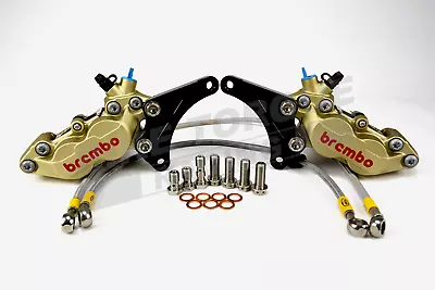 Brembo P4 30/34 Gold Caliper Conversion Kit For Yamaha YZF1000 R1 98-03 • $893.37