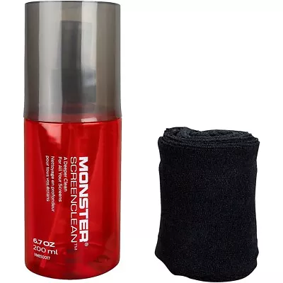 Monster Cable ScreenClean 200ML Bottle & Microfiber Cloth • $24.99