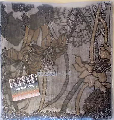 MISSONI HOME BED THROW 100% LINEN FRINGED Ecologic 53x75in 135x190cm ROSANNA 160 • $260