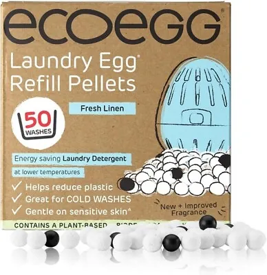 Ecoegg Laundry Egg Refill Pellets 50 Wash Fresh Linen Free Delivery UK • £4.88