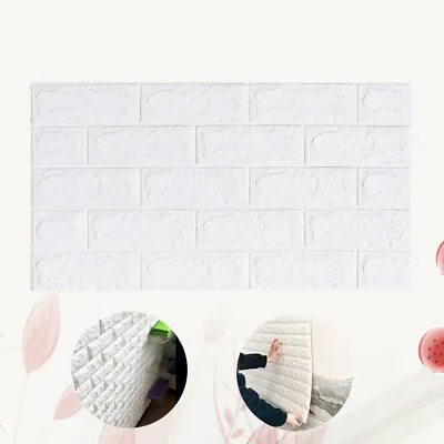 £5.76 • Buy  Self- Adhesive Wall Tiles White Wallpaper Sticker Detachable