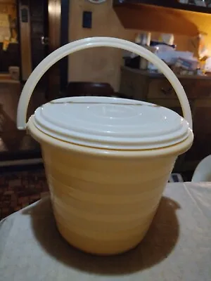 Vintage Plasticolores Storage Food Container Or Sand Bucket With Lid One Gallon • $21.99
