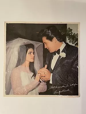 Elvis Presley And Priscilla's Wedding Promo Picture 11x11 Clambake Insert • $34.99