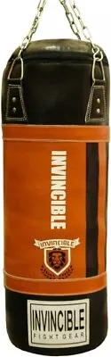 Amber Invincible Heavy Bag For Boxing MMA Muay Thai Workout Unfilled 70 Lb • $160