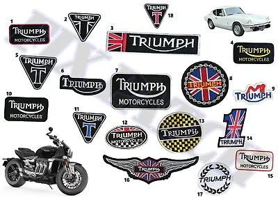 £2.09 • Buy Triumph Motorcycles Biker Rocker Badges Iron Sew On Embroidered Patches
