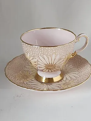 Vintage Tuscan Fine English Bone China Footed Tea Cup & Saucer Flower England  • $30