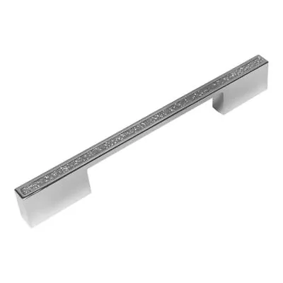 £4.19 • Buy Glitter Chrome 200mm D Handle Kitchen Cabinet Cupboard Door Bedroom Drawer Pull