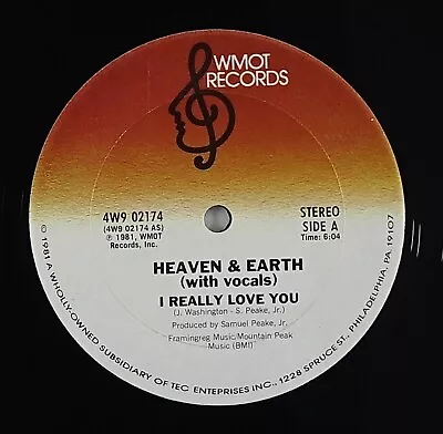 Heaven & Earth  I Really Love You  Modern Soul Disco Boogie 12  WMOT HEAR • $7.99