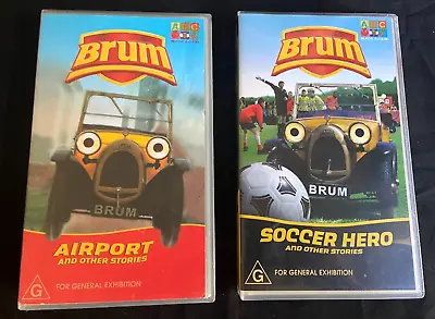 Brum TV SHOW VHS Bundle Of 2x Video Tapes Episodes - Soccer Hero + Airport • $19.95