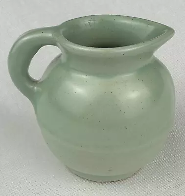 Vintage Frankoma Pottery Miniature Guernsey Creamer Pitcher Green Tones • $28