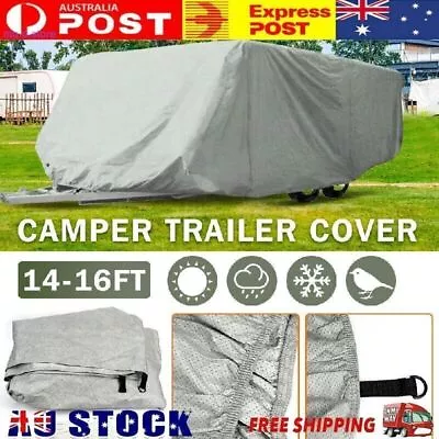 14-16 Ft 4.3-4.7m Camper Trailer Cover Jayco Swan Free Chocks RV Caravan Camping • $90.24