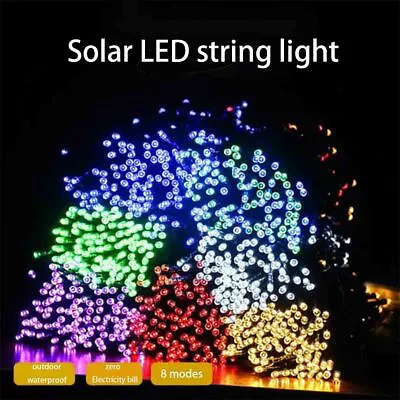 100 LED Solar String Lights Outdoor Garden Party Xmas Fairy Wedding Lamp • $9.68