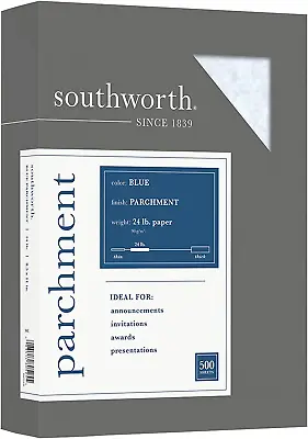 Southworth® Parchment Specialty Paper 8 1/2  X 11  24 Lb Blue Pack Of 500 • $39.99