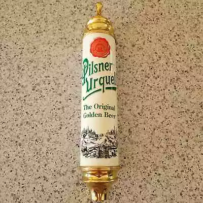 Vintage Draft Beer Tap Handle Pilsner Urquell Czech Original Ceramic Brass Heavy • $30