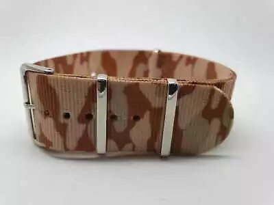 Watch Strap Khaki Camouflage NATO G10 Military Mod Style Nylon 16mm To 24mm • £4.50