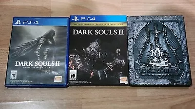 Dark Souls 3 And Dark Souls 2 + Steel Case PS4 • $39