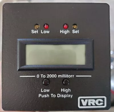 $172.50 • Buy Vacuum Research Corp 1-2000 Mtorr High Pirani Dual Set Point Controller/Gauge 