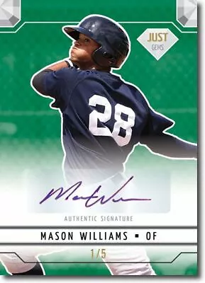 MASON WILLIAMS 2011 Just GEMS Rookie Autograph GREEN Auto RC #/5 • $32.99