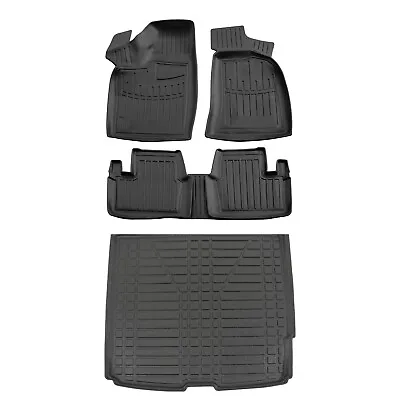 SCOUTT 3D TPE Floor Liners + 3D TPE Cargo Liner For Volvo XC90 2016-up FULL SET • $119