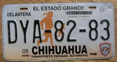 SINGLE MEXICO State Of CHIHUAHUA LICENSE PLATE - 2003/05 - DYA-82-83 - AUTOMOVIL • $15.99