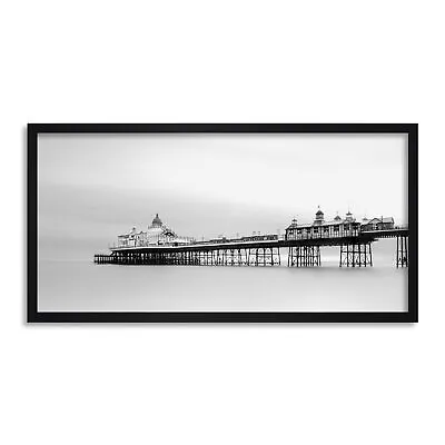 Warby Eastbourne Pier Sussex Sea Photo Long Framed Wall Art 25X12 In • £29.99